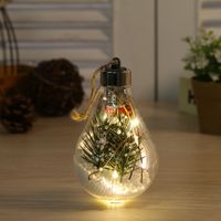 Christmas Retro Classic Style Leaves Bulb Plastic Indoor Party Festival Hanging Ornaments sku image 3