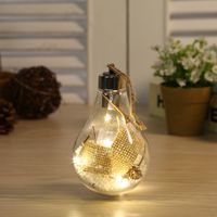Christmas Retro Classic Style Leaves Bulb Plastic Indoor Party Festival Hanging Ornaments main image 3