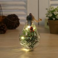 Christmas Retro Classic Style Leaves Bulb Plastic Indoor Party Festival Hanging Ornaments sku image 2