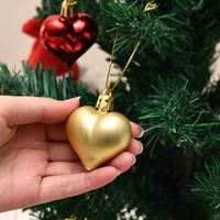 Christmas Cute Retro Heart Shape Plastic Indoor Party Festival Hanging Ornaments main image 4