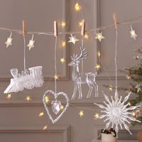 Christmas Retro Simple Style Snowflake Elk Arylic Indoor Party Festival Hanging Ornaments main image 5
