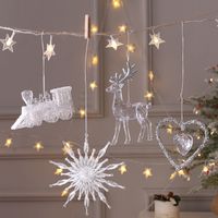 Christmas Retro Simple Style Snowflake Elk Arylic Indoor Party Festival Hanging Ornaments main image 4