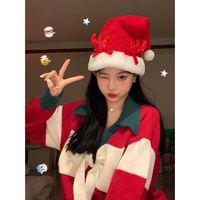 Christmas Basic Classic Style Bow Knot Cloth Family Gathering Party Festival Christmas Hat main image 2