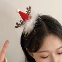 Christmas Basic Classic Style Bow Knot Cloth Family Gathering Party Festival Christmas Hat sku image 10