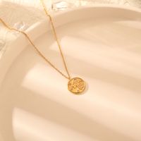 304 Stainless Steel 18K Gold Plated IG Style Simple Style Plating Inlay Star Moon Heart Shape Zircon Pendant Necklace main image 8