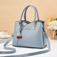 Women's Pu Leather Solid Color Elegant Square Zipper Handbag sku image 4