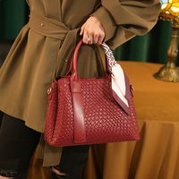 Women's Pu Leather Solid Color Elegant Cute Square Zipper Handbag main image 3