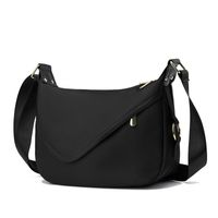 Women's Oxford Cloth Solid Color Basic Dumpling Shape Zipper Ruched Bag main image 3