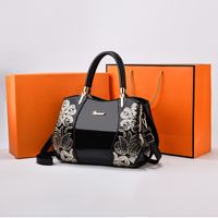 Women's Pu Leather Flower Elegant Square Zipper Dome Bag main image 5