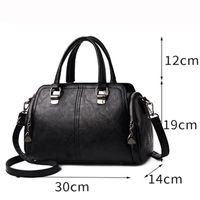 Women's Pu Leather Solid Color Streetwear Square Zipper Handbag main image 5