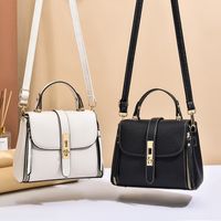 Women's Pu Leather Solid Color Streetwear Square Zipper Square Bag main image 1