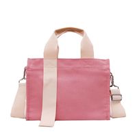 Women's Canvas Solid Color Basic Square Magnetic Buckle Handbag main image 4