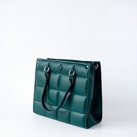 Women's Pu Leather Plaid Solid Color Streetwear Square Zipper Handbag main image 3