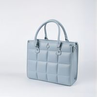 Women's Pu Leather Plaid Solid Color Streetwear Square Zipper Handbag main image 2