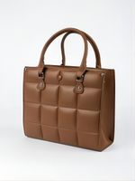 Women's Pu Leather Plaid Solid Color Streetwear Square Zipper Handbag sku image 4