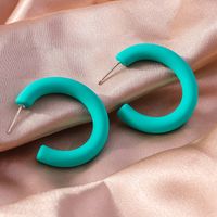 1 Pair Simple Style C Shape Plastic Ear Studs sku image 2