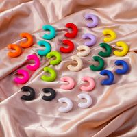 1 Pair Simple Style Solid Color Zinc Alloy Ear Studs main image 4