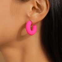 1 Pair Simple Style Solid Color Zinc Alloy Ear Studs main image 2