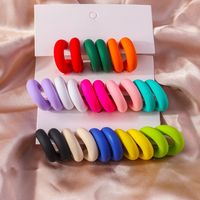 1 Pair Simple Style Solid Color Zinc Alloy Ear Studs main image 6