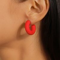 1 Pair Simple Style Solid Color Zinc Alloy Ear Studs main image 3