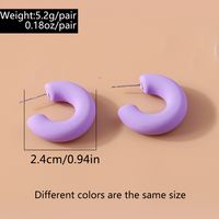 1 Pair Simple Style Solid Color Zinc Alloy Ear Studs main image 10