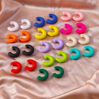 1 Pair Simple Style Solid Color Zinc Alloy Ear Studs main image 1