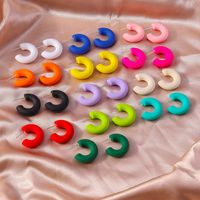 1 Pair Simple Style Solid Color Zinc Alloy Ear Studs main image 11