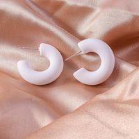 1 Pair Simple Style Solid Color Zinc Alloy Ear Studs sku image 10