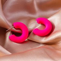 1 Pair Simple Style Solid Color Zinc Alloy Ear Studs sku image 3