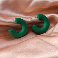 1 Pair Simple Style Solid Color Zinc Alloy Ear Studs sku image 1
