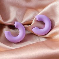 1 Pair Simple Style Solid Color Zinc Alloy Ear Studs sku image 7