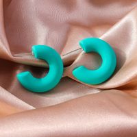 1 Pair Simple Style Solid Color Zinc Alloy Ear Studs sku image 4