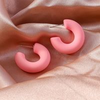 1 Pair Simple Style Solid Color Zinc Alloy Ear Studs sku image 6