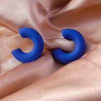 1 Pair Simple Style Solid Color Zinc Alloy Ear Studs sku image 8