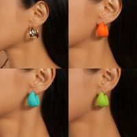 1 Pair Simple Style Solid Color Plastic Ear Studs main image 6