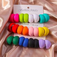 1 Pair Simple Style Solid Color Plastic Ear Studs main image 5