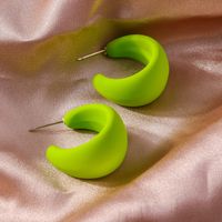 1 Paire Style Simple Couleur Unie Plastique Boucles D'oreilles sku image 9