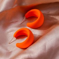 1 Paire Style Simple Couleur Unie Plastique Boucles D'oreilles sku image 8
