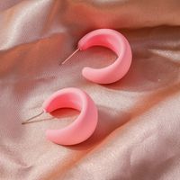 1 Pair Simple Style Solid Color Plastic Ear Studs sku image 3