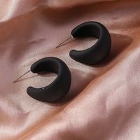 1 Paire Style Simple Couleur Unie Plastique Boucles D'oreilles sku image 5