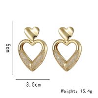 1 Pair Classic Style Heart Shape Plating Alloy Drop Earrings main image 4