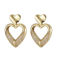 1 Pair Classic Style Heart Shape Plating Alloy Drop Earrings main image 5