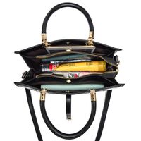 Women's Pu Leather Plaid Solid Color Elegant Vintage Style Square Zipper Buckle Handbag main image 5