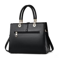 Women's Pu Leather Plaid Solid Color Elegant Vintage Style Square Zipper Buckle Handbag main image 4
