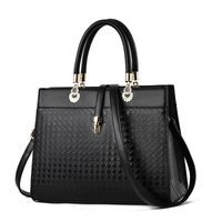 Women's Pu Leather Plaid Solid Color Elegant Vintage Style Square Zipper Buckle Handbag main image 3