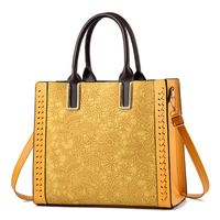 Women's Pu Leather Solid Color Elegant Square Zipper Handbag sku image 1