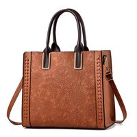 Women's Pu Leather Solid Color Elegant Square Zipper Handbag sku image 6