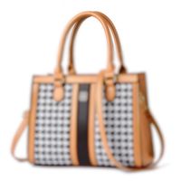Women's Pu Leather Plaid Elegant Square Zipper Square Bag main image 5