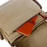 Men's Letter Solid Color Canvas Flip Cover Handbag main image 4