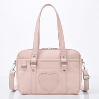 Women's Pu Leather Heart Shape Streetwear Square Zipper Handbag sku image 2